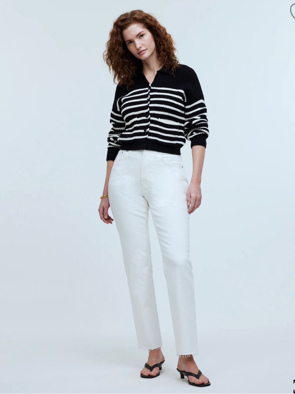 TALL Madewell Curvy Perfect Vintage Jeans in Tile White size 28 Long